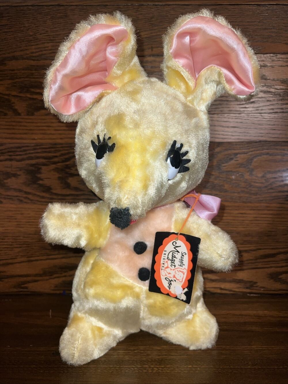 Vintage 1950’s/60’s Original Snuggly Midget Zoo 15” Mouse Plush By Evan W/ Tag